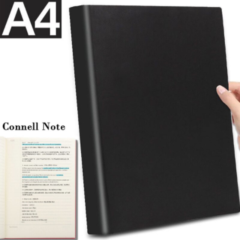 A4 Notebook mit Lesezeichen Tagebuch Planer Tagebuch Agenda 5R Connell Notizen Checkered Blank für Büro Schule Liefert: Connell Note black