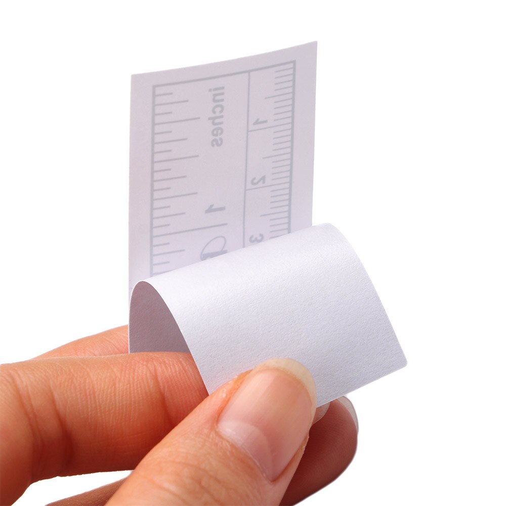 1pc självhäftande måttband metriska tum mäta tejp symaskin klistermärke verktyg papper linjal