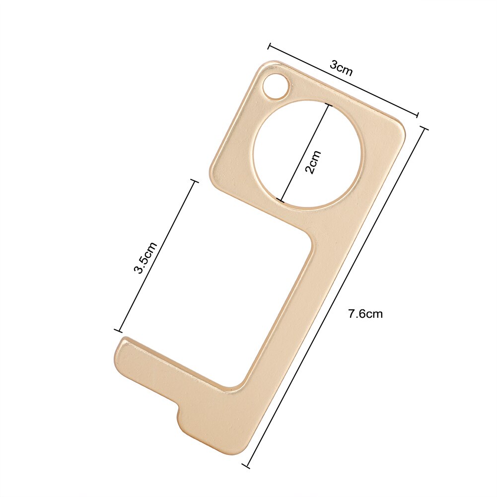 Portable Safety Hand Protection Anti-bacterial Edc Elevator Button Door Opener Safe Stainless Steel Elevator Handle Key Bag Hook