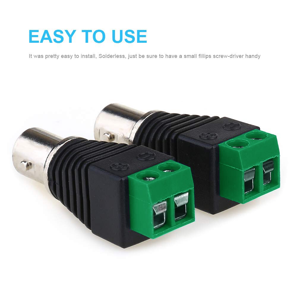 BNC Connectors for AHD Camera CVI Camera TVI Camera CCTV Camera Coaxial/Cat5/Cat6 Cables