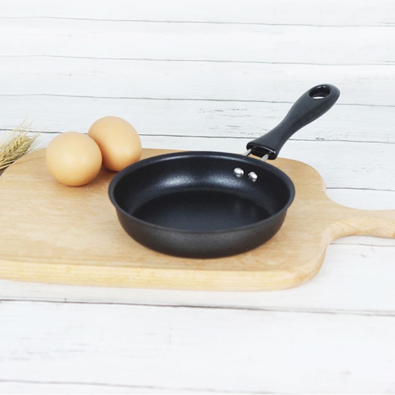 Mini kogepande non-stick jern stegepande dupont belægning bærbart langt håndtag stegt æg laver morgenmad  y98b