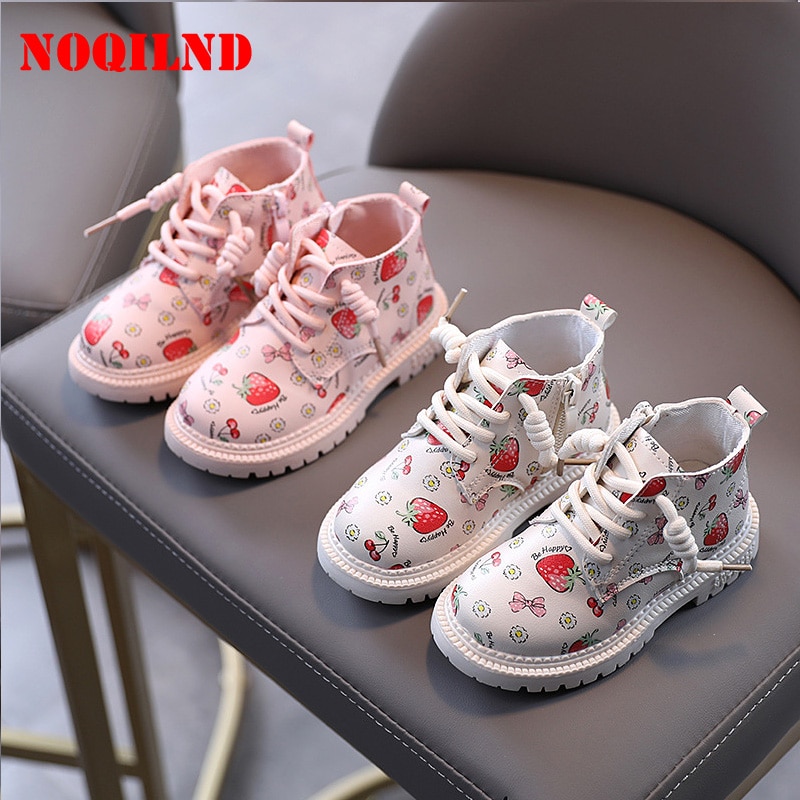 Kids Ankle Boots Autumn Girls Martin Boots Children shoes Cute waterproof child girl Soft Sole PU leather boots Toddler shoes Y1
