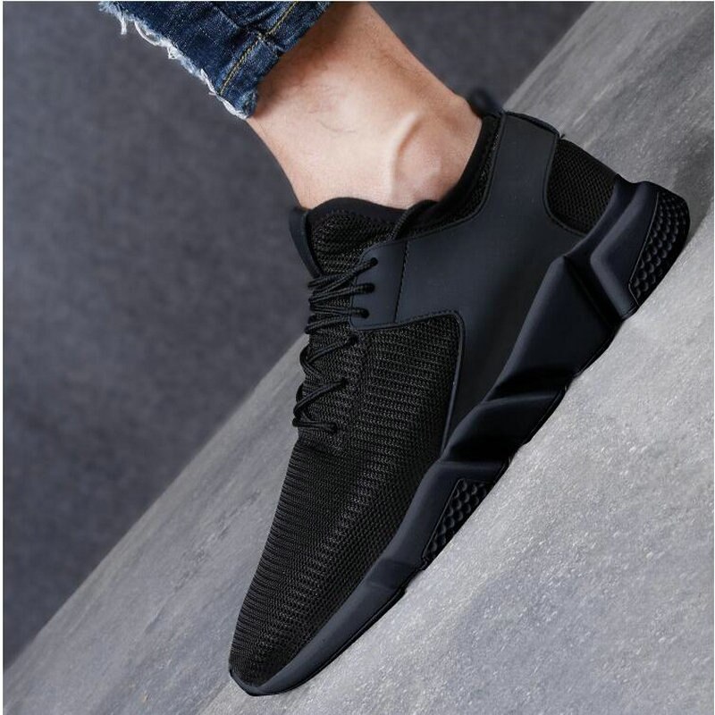 Alle sorte mænd sneakers sko sommersneakers zapatillas hombre åndbare fritidssko åndbare letvægtssko td -11