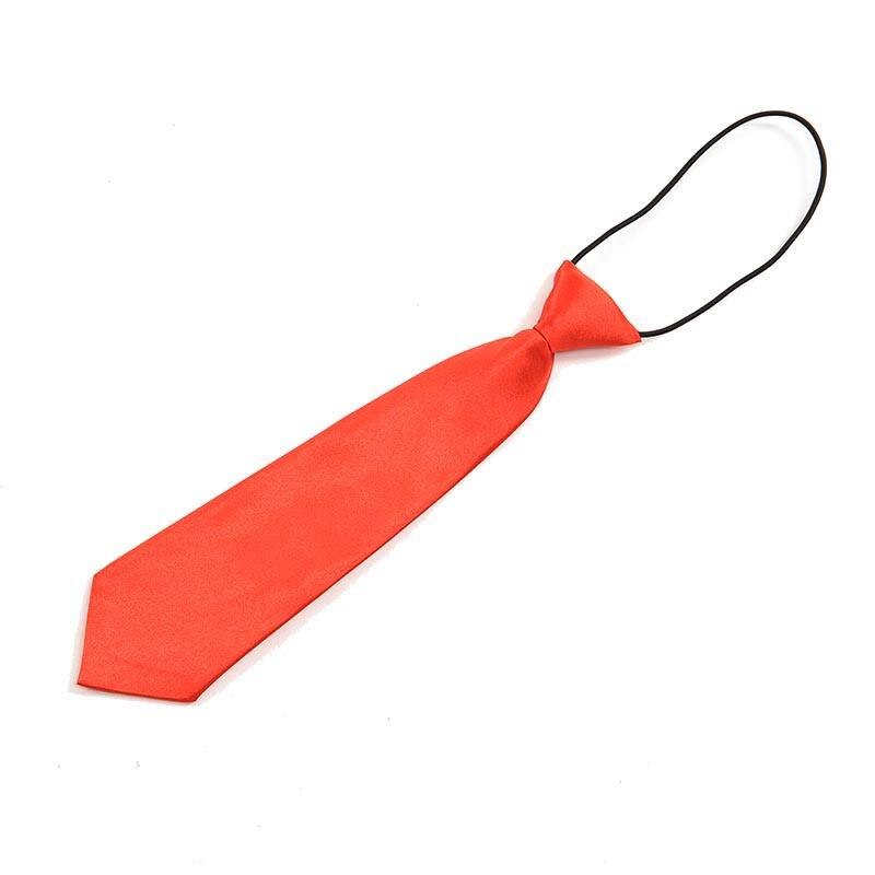 1x dreng slips børn baby skole dreng bryllup slips en størrelse marineblå smuk hals slips elastisk solid hals slips: Rød