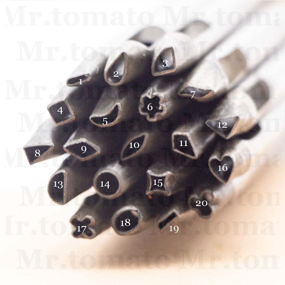 Diy Leather Craft Tool Punch 3Mm Vorm Bloem 20 Bloemen Hart Ster Punch Gemengde Gat Schoenen Tas Maken Gereedschap