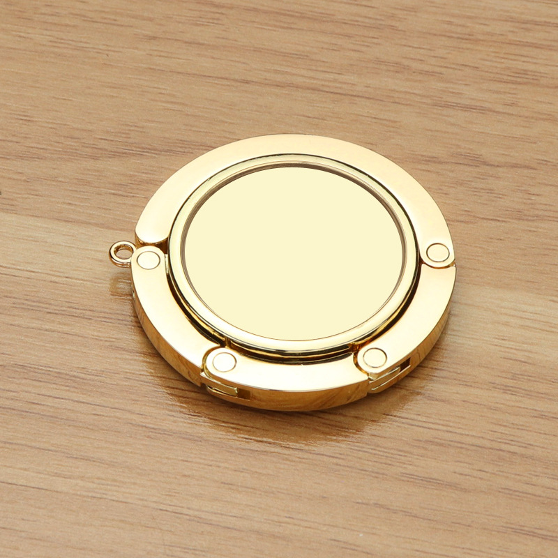 1 st gör-det-själv bärbar vikbar tom legering handväska handväska väskhängare krok hållare bordskrok unika väskdelar tillbehör: Guld-