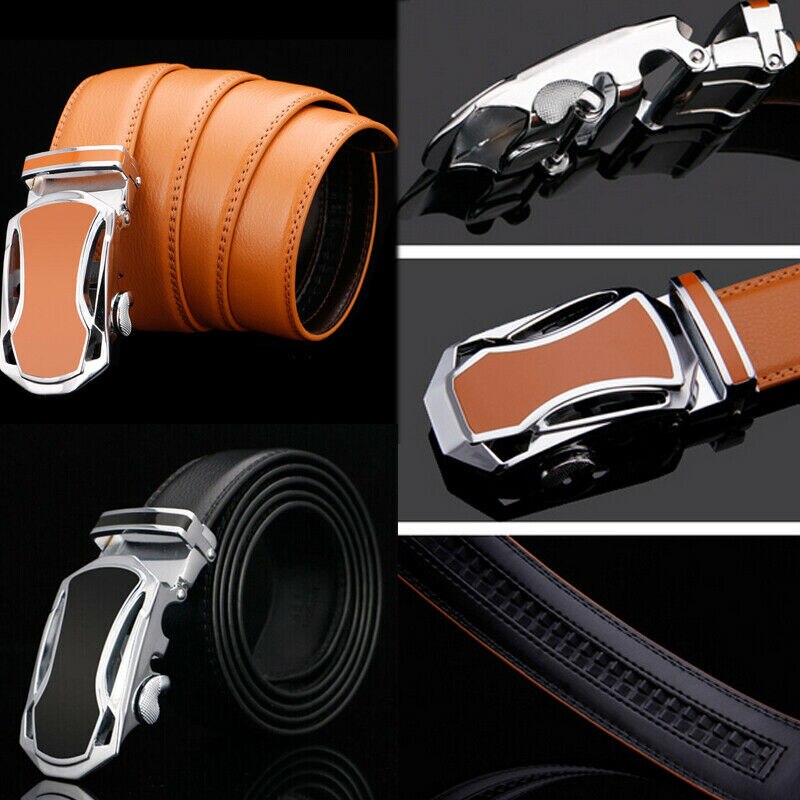 Men's Business Formal Belts Solid 3.5 X 115 CM Waist Belt Waistband Buckle Belt Faux Leather Waist Belt