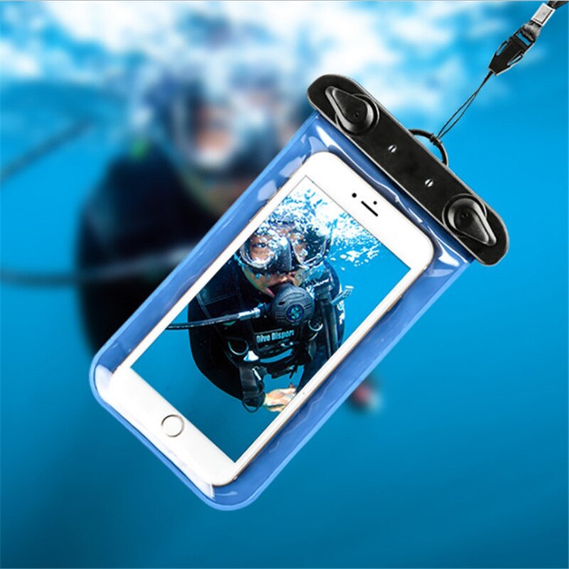 Waterdichte Mobiele Telefoon Tas Rafting Duiken Zwemmen Onderwater Dry Bag Multifunctionele Transparante Mobiele Telefoon Tas