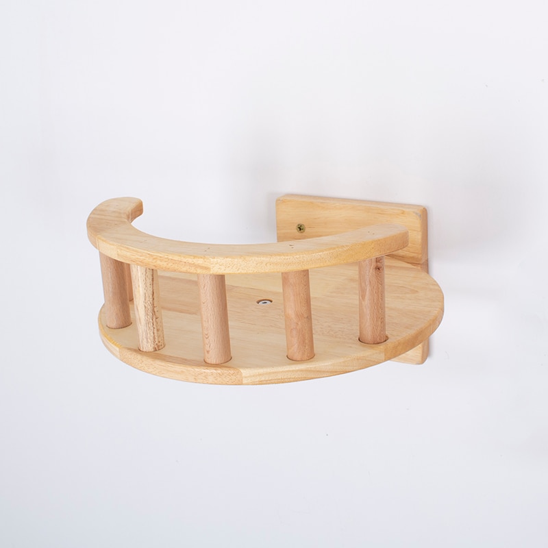 Huisdier Houten Klimrek Krabpaal Kat Muur Stappen Kat Boom Houten Huisdier Meubels Muur Gemonteerde Kitten Huis Springen frame F