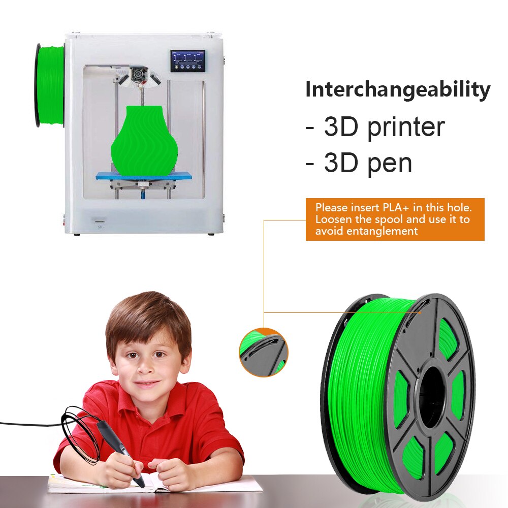 PLA PLUS Filament 1.75 mm 1kg High Quantity 3D Printing Biodegradabl Filament For 3D Printer Plastic PLA+ with Vacumm Packing