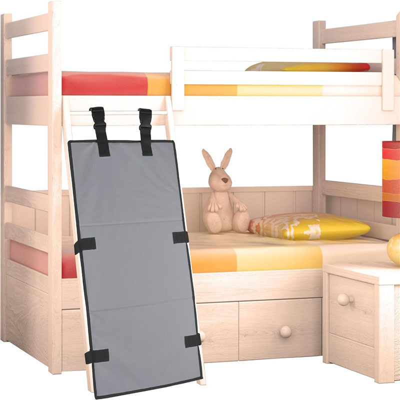 Sammenleggbar barnestige lås antiklatrebrett øvre og nedre sengestige: Hvit