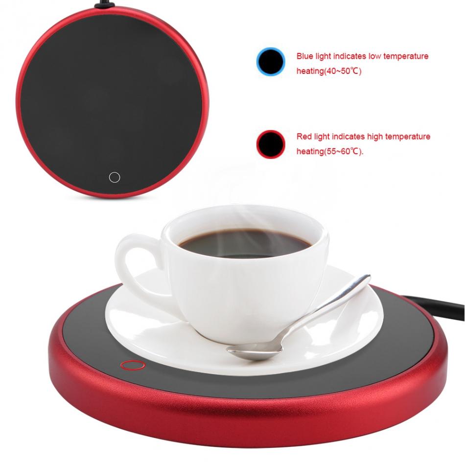 Calentador de tazas eléctrico de 15W, almohadilla calefactora de 220V, placa , enchufe blanco para Taza de leche de café, té, hogar y oficina