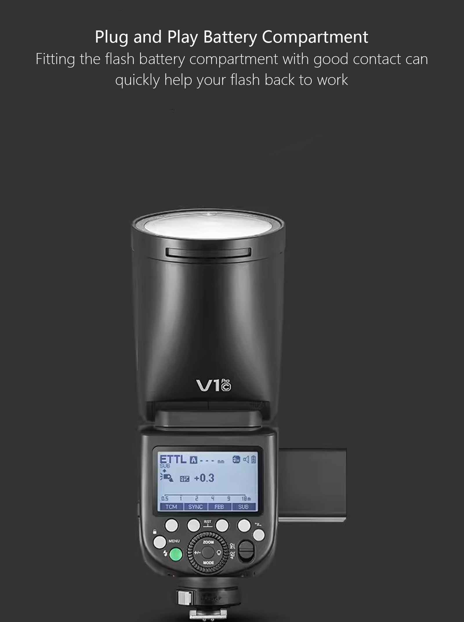 Akumulator litowy robić lampy błyskowej GODOX VB30 3000mAh robić lampa błyskowych Godox V1zawodowiec V1 zawodowiec