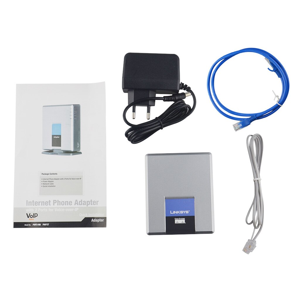 Freies ! Entsperrt Spa2002 Linksys voip Adapter mit Router VoIP Analog Telefon Adapter mit 2 FXS Telefon Häfen