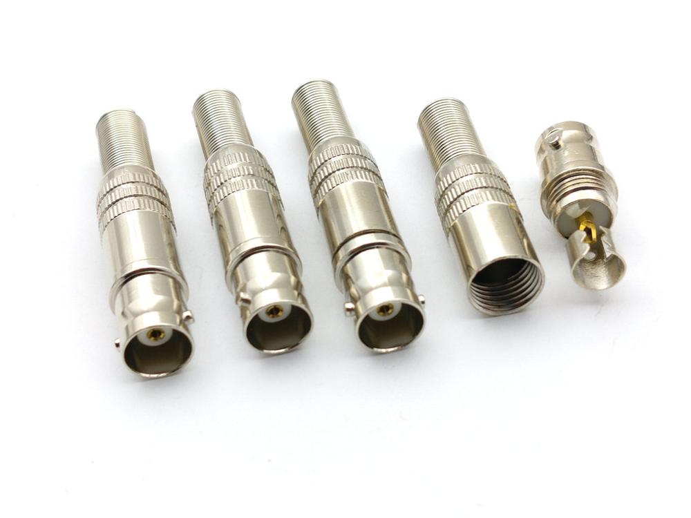 50pcs BNC Female Spring tail Cable Soldering for CCTV Video Monitor adapter