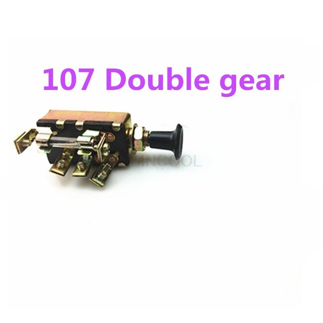 Pour véhicule agricole automobile JK106107108 lampe à engrenage unique double engrenage trois interrupteur à engrenages commutateur modifié commutateur à levier manuel: 107 Double gear