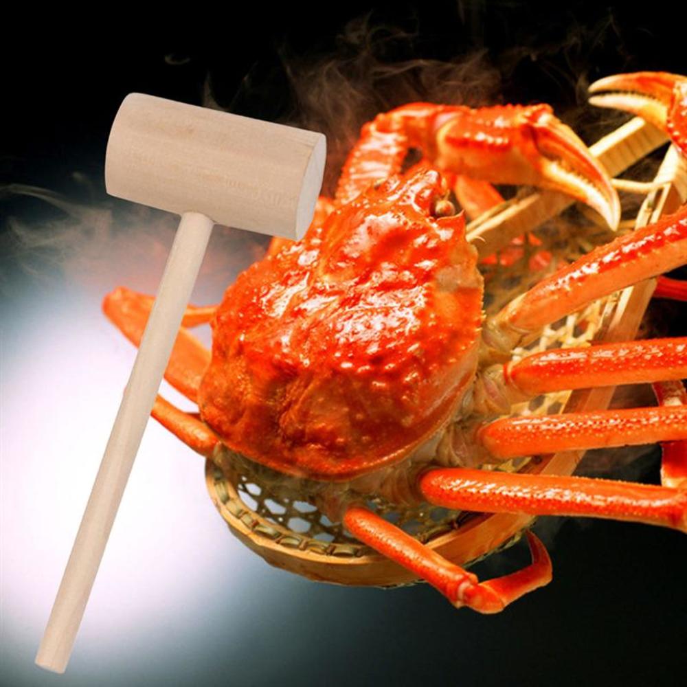 Maillets en bois pour crabe, fruits de mer, fruits de mer, coquille, crabe, solide, naturel, marteau pour outil de craquelage, 10 pièces