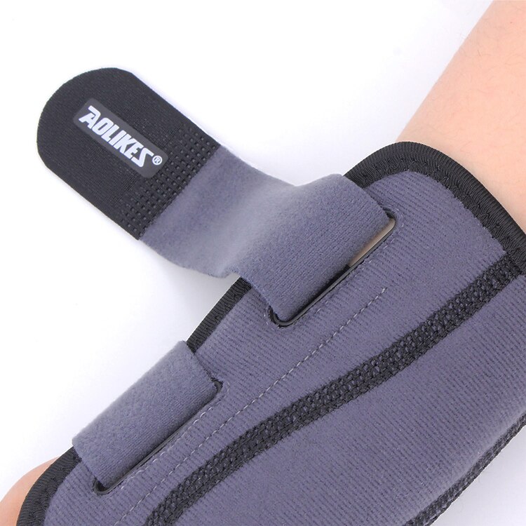 Aolikes elastische duim polsband veer stalen wikkel handpalm pols brace rechter of linker hand ondersteuning corrector bandage