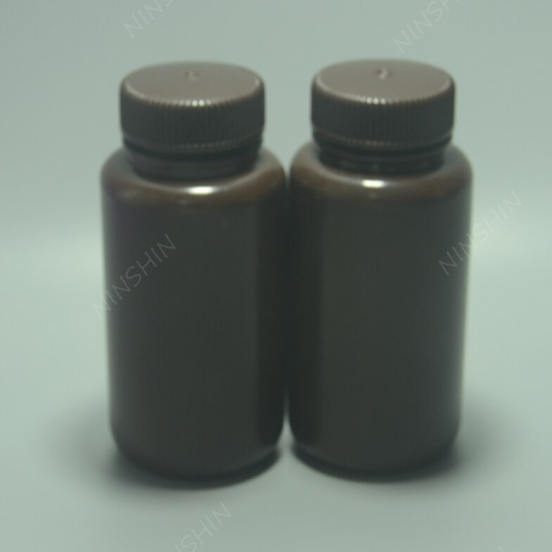 Brown Plastic Bottole ,Wide Mouth,250ML Armber PET Reagent Bottle,Lab Reagent Bottle,Heavy Wall, Lab Plastic Ware,2PCS/LOT