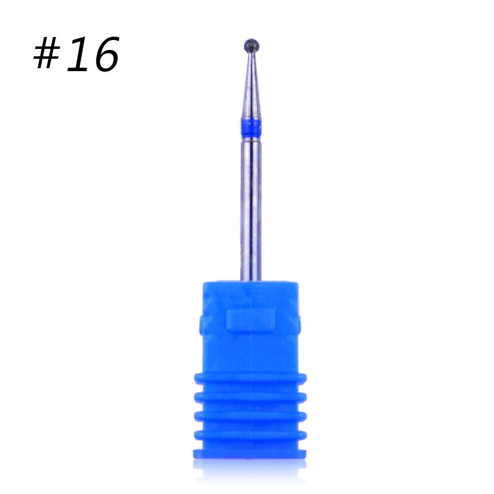 1pcs Diamond Electric Rotate Nail Drill Bits Rotary Milling Cutters Drill Machine Accessories Nail File Cuticle Cutter Tips: 16