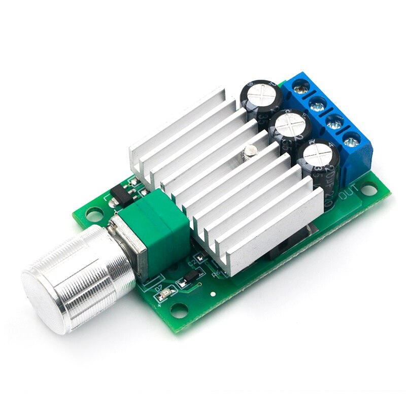 Controlador de velocidad del Motor de CC, regulador de velocidad ajustable, interruptor de Control de atenuación para ventilador, luz LED, 10A, 12V-30V, PWM