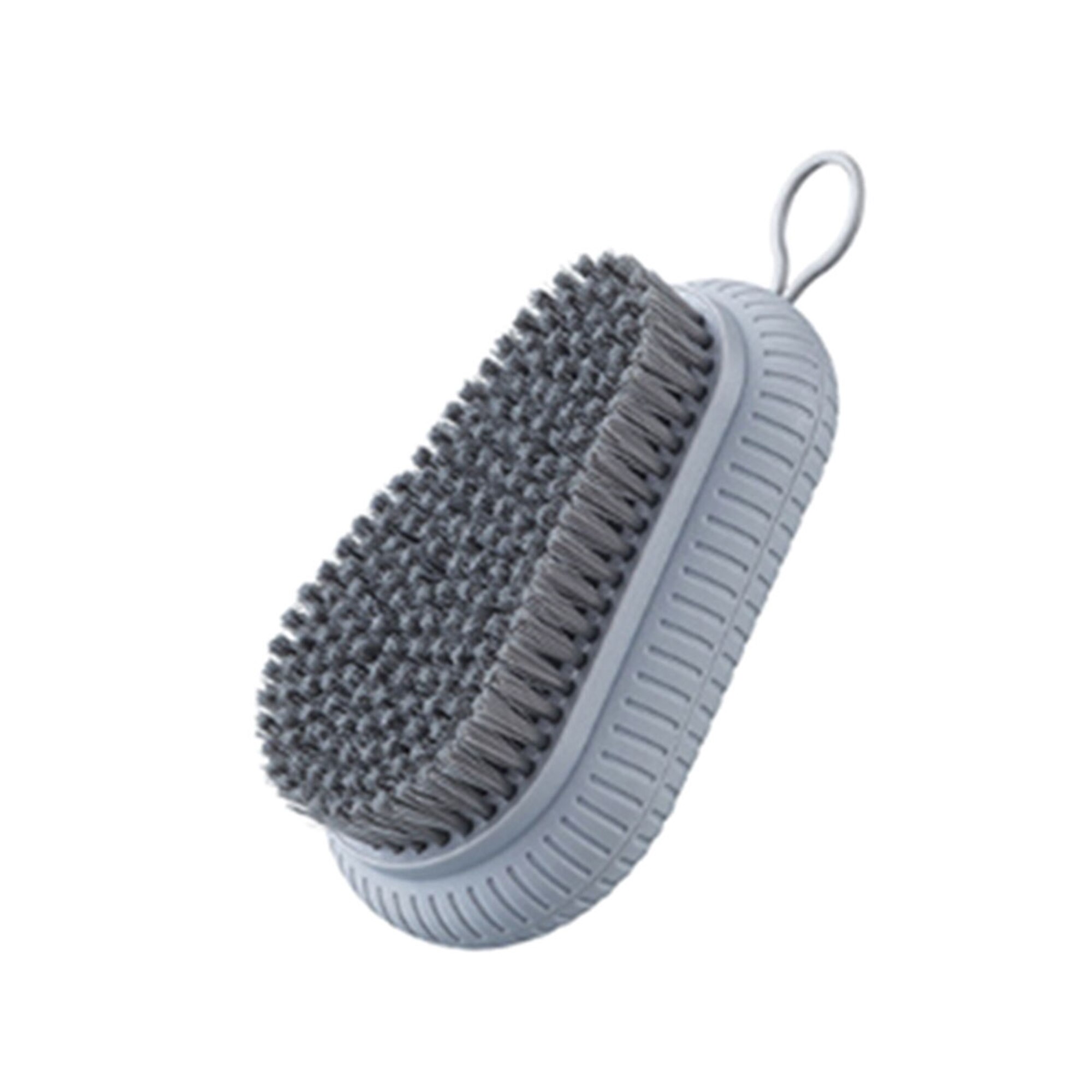 Cleaning Brush, Heavy Duty Handheld Plastic Scrub Brush for Home Kitchen Bathroom Use: Light Grey