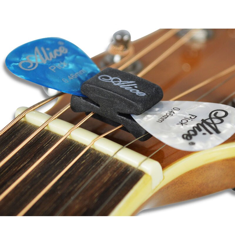 1 PC Black Rubber Guitar Pick Holder Fix on Headstock for Guitar Bass Ukulele Alice Guitar Picks Holder Guitar Parts Accessory