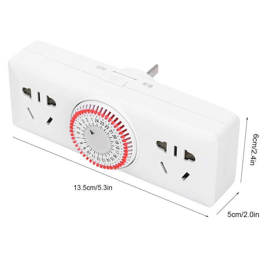 sockets electrical sockets switches 24 Hour Dual Plug-in Mechanical Electrical Plug Program Switch Outlet Timer