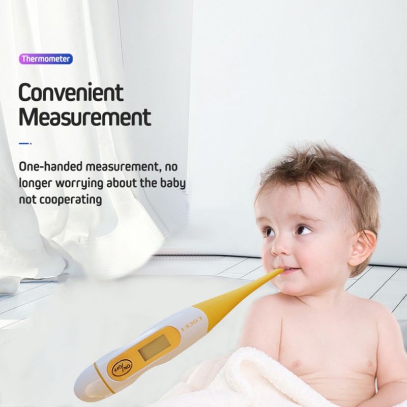 Children's Water Digital Thermometer Body Fever Temperature Measuring Tools With Button Battery