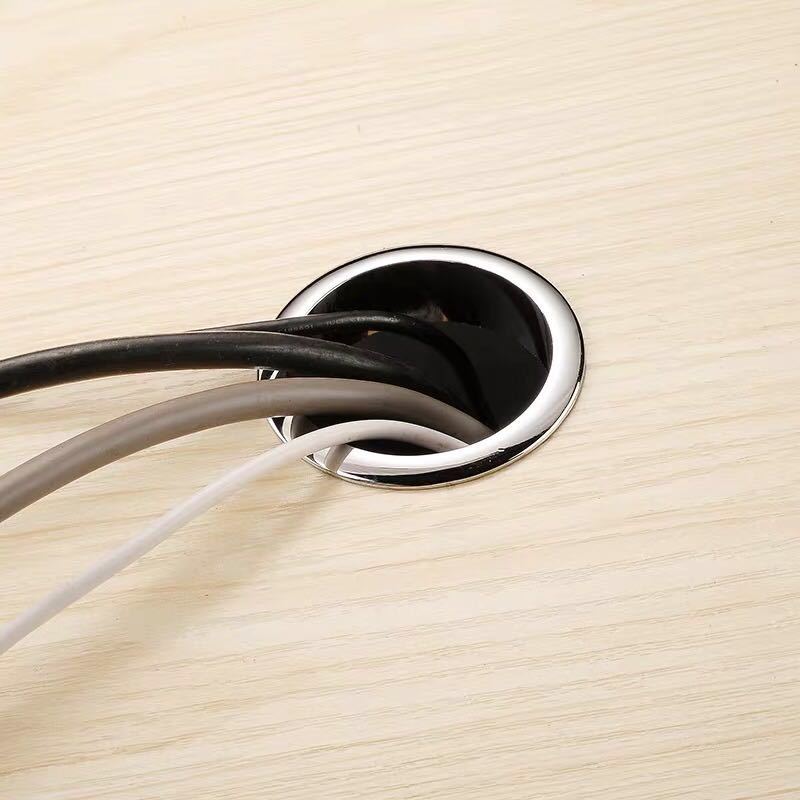 2pcs 45mm Round cable grommet desk table outlet Wire Hole decorative cover protector Nylon cabinet air vent ventilation system