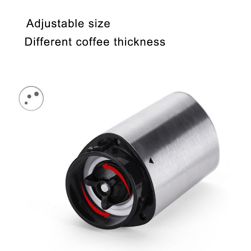 Kvarn kaffekvarn manuell burr böna-konisk rostfritt stål handgjord bärbar kakao burr köksverktyg multifunktions mini