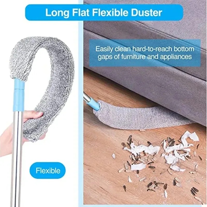 UNTIOR Long Handle Dust Mops Floor Ceiling Cleaning Mops Bed Bottom Dust Cleaner Sofa Dust Removal Brush Household Cleaning Tool