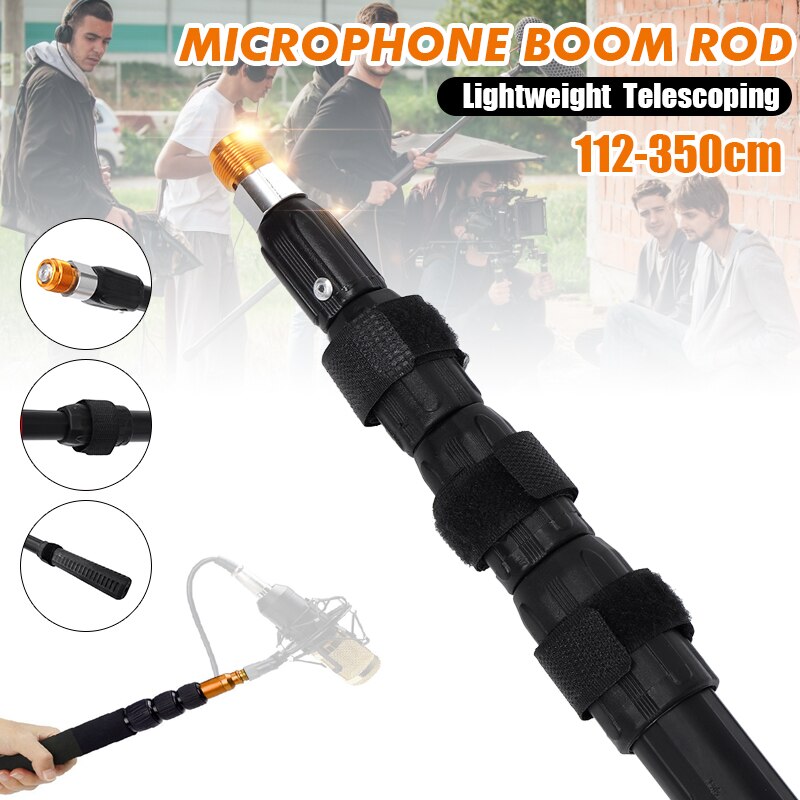 3.5M 137 Inch Aluminum Alloy Boom Microphone Extendable Telescoping Lightweight Mic Boom Pole Pole Arm Extension