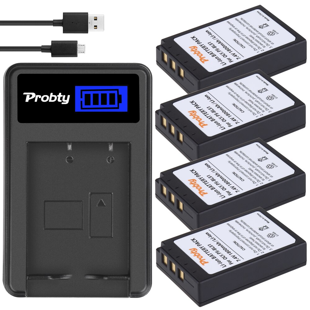 BLS1 Batterij En Lader Voor Olympus E-400 E-410 E-420 E-450 E-620 E-P1