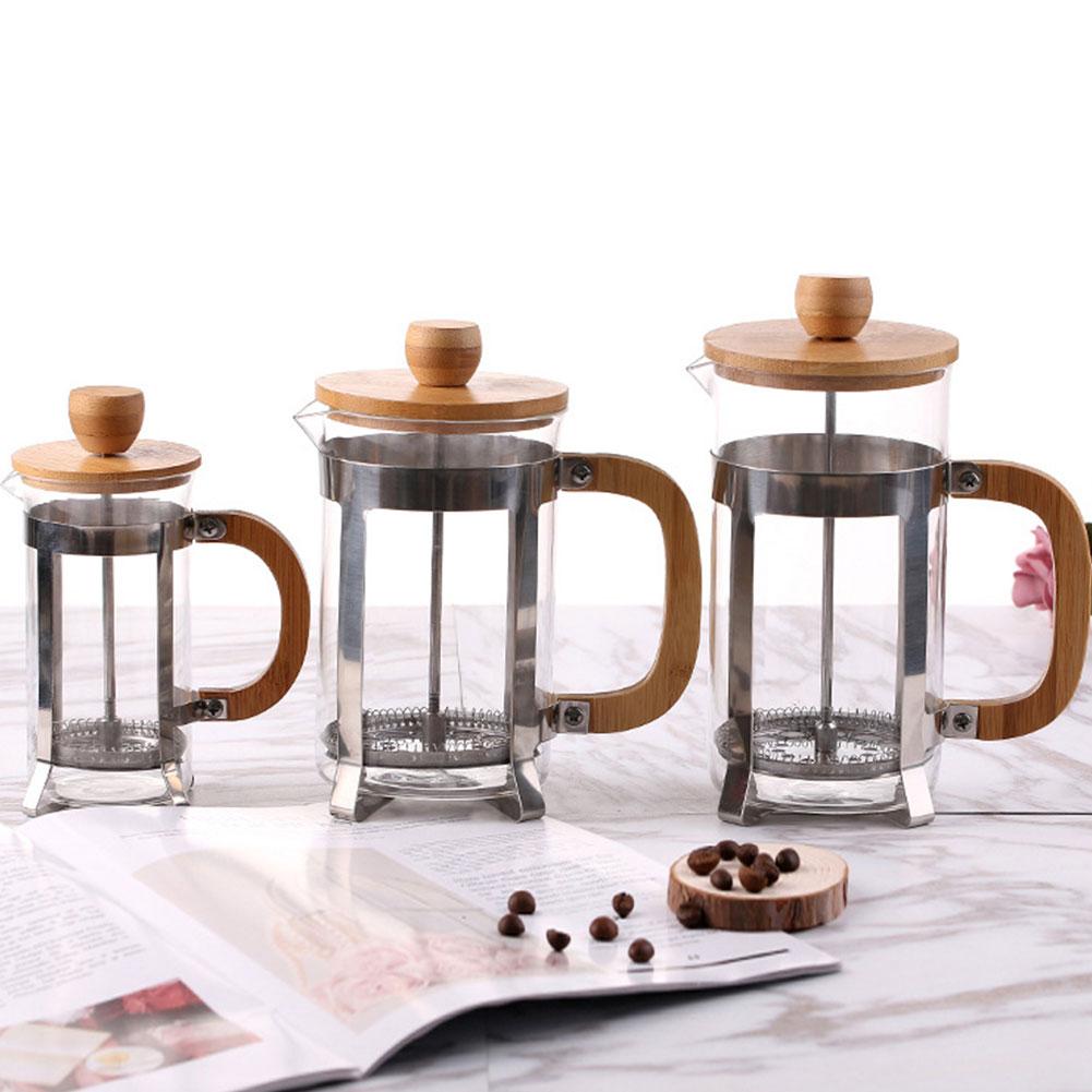 Rustfritt stål fransk press kaffestempel tekoker cafetiere house perkolator filterpresse 350/600/800ml kaffekjeler