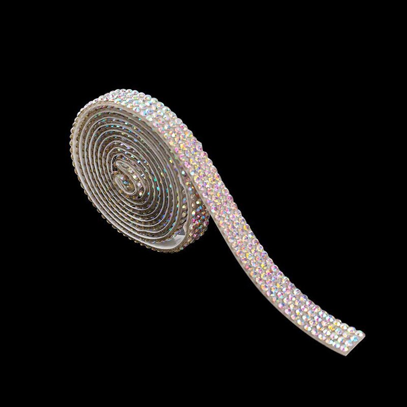 Autocolant autoadeziv cu strasuri de 1 yard, panglica cu cristale sclipitoare, autocolante pentru bijuterie de diamante pentru telefonul auto, pantofi diy, decorare haine: 1cm latime