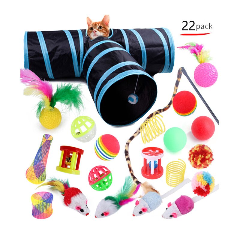 Ensemble Tunnel pour Chat Jardin Solide Jouet Kedi Tüneli amusant pour animaux de compagnie, Tunnel pour chien, jouets pour chats, fournitures interactives jeu pour lapin