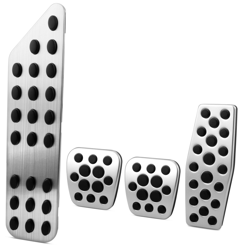Aluminium pedaalbeschermers voor chevrolet cruze trax malibu voor opel mokka astra j insignia: 4 stuks mt geen clip