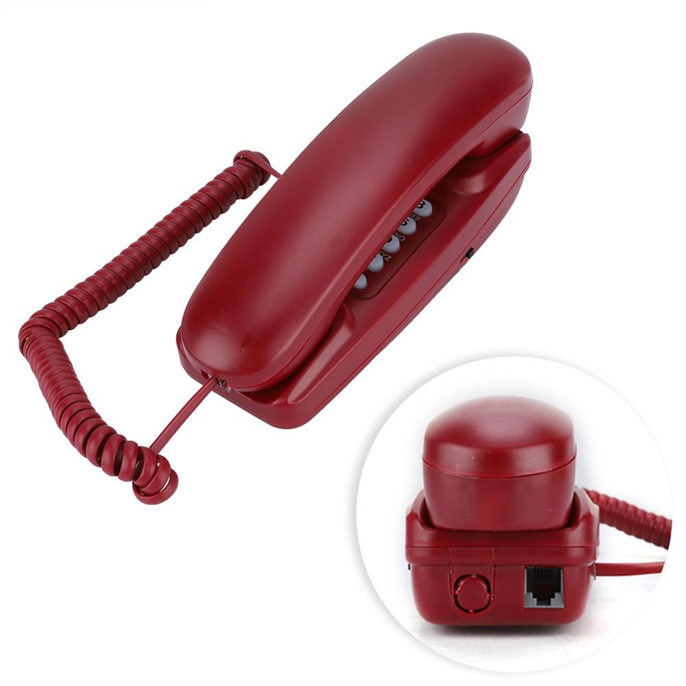 Landline Phone Desk Wall Mount Telephone Telefone sem fio telefono inalambrico de casa Big Digital Button telefone fixo 3 Color: Red