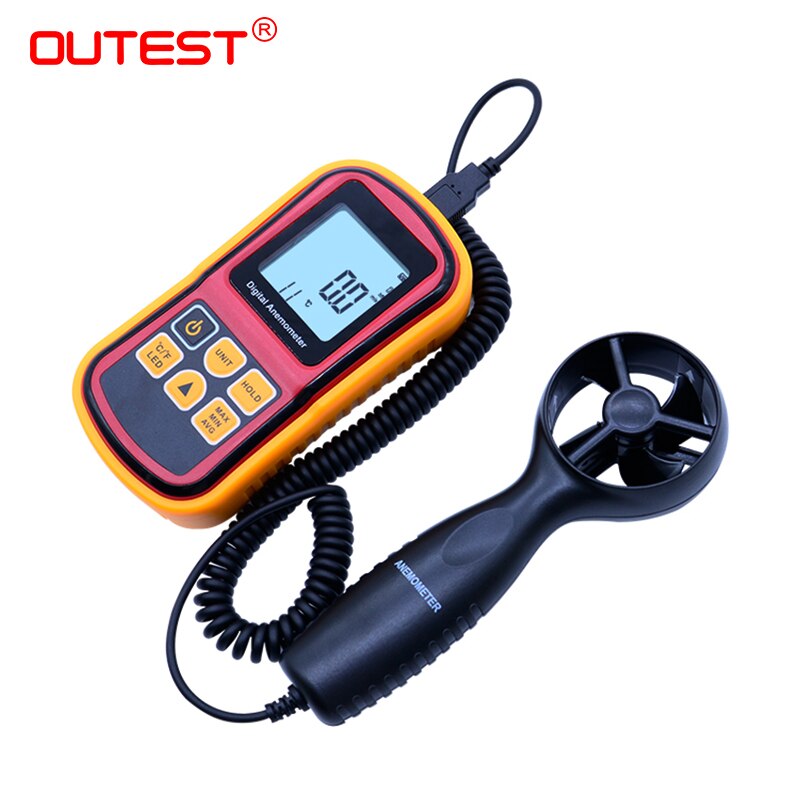 GM8901 0 ~ 45 mt/s Hohe Genauigkeit Anemometro LCD Display Digital-Anemometer Wind Meter Air Velocity Temperatur Meter