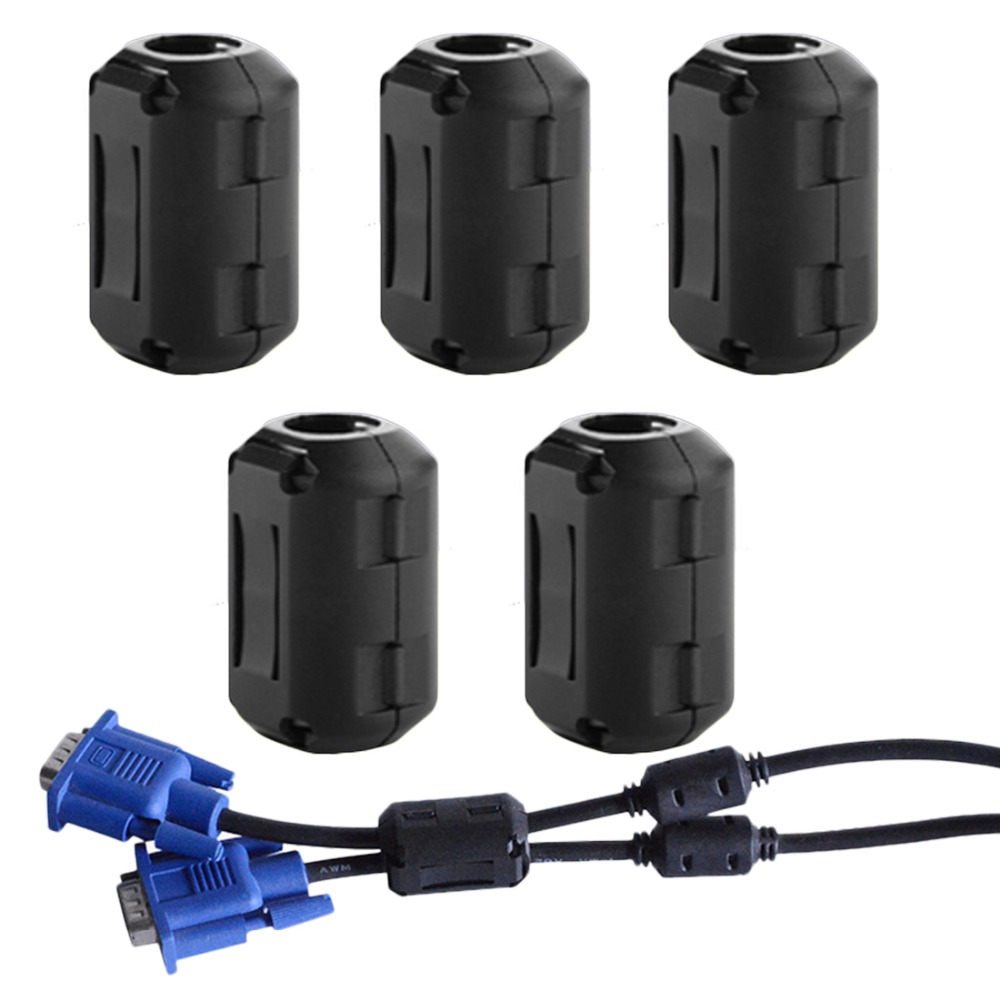 Komponenter filtre 5 stk 3.5mm clip-on ferrit ring kerne støjdæmper til emi rfi clip kabel