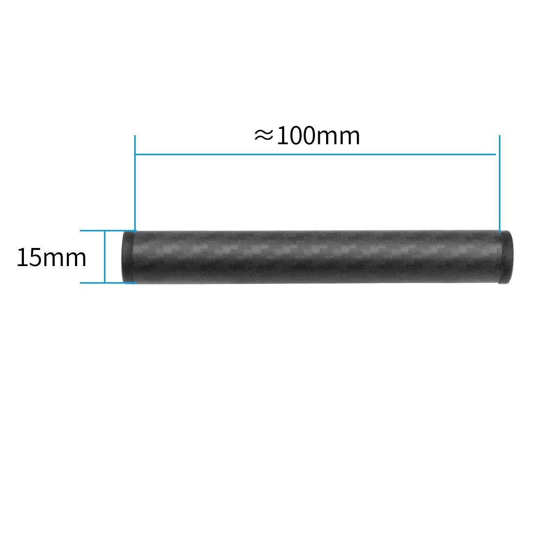 1Pcs 10Cm/25Cm/30Cm/40Cm Carbon Fiber Buis Staaf Voor Dia 15mm Rod Rail System Follow Focus Camera Kooi Kit: 100mm