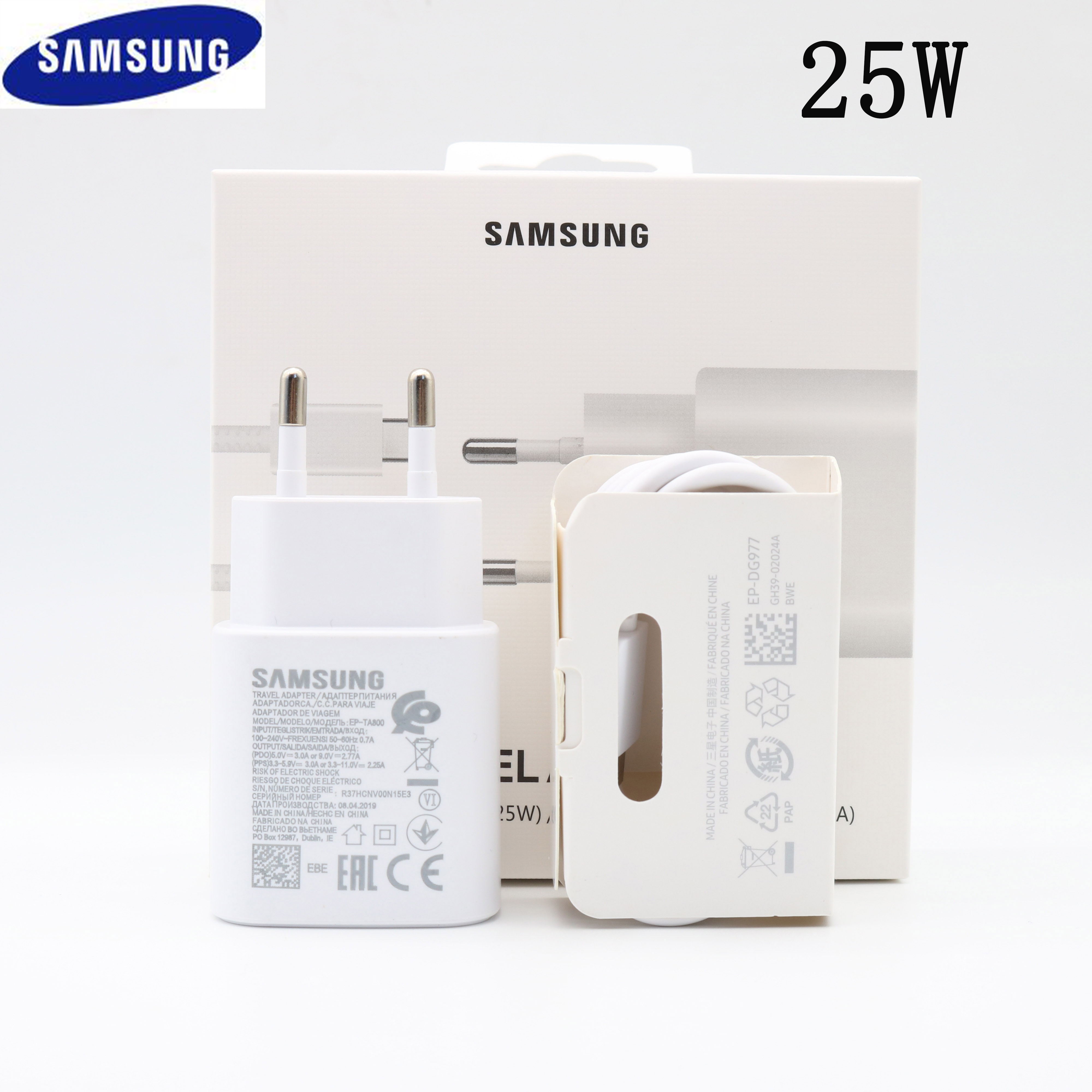 SAMSUNG Original Super Fast Charge Wall Charger EP-TA800 For Samsung GALAXY Note10 Note10 plus S10 5G S10 Plus S10Plus 5G 25W