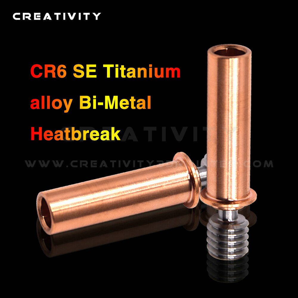 Upgrade CR6 Se Alle Metalen Bimetaal Heatbreak Koper Titanium TC4 Keel Voor Creality CR-6 Se/Max/CR-5 Pro 3D Printer