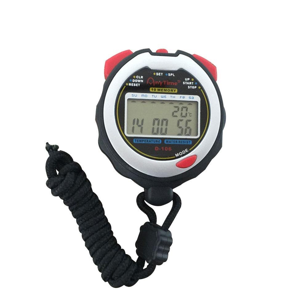 Portable Running Stopwatch Sport Counter Alarm Referee Chronograph Digital Timer