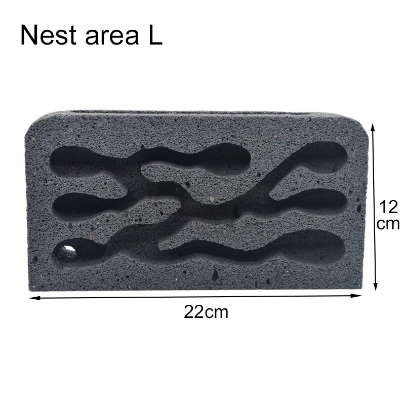 Fourmilière en acrylique pour fourmis, nid en béton respirant et hydratant avec zone d'alimentation, fourmilière, atelier pour animaux de compagnie, 26x15x15.5cm: nest area L