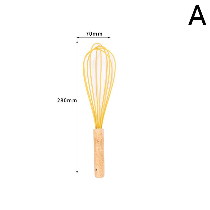 Batteur à œufs manuel, mélangeur à fil pour crème au lait, fouet à œufs avec manche en bois, ustensiles de cuisine, 1 pièces: S Egg Beaters