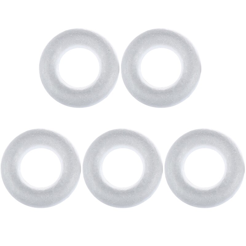 5 pièces rondes bricolage boules de polystyrène boule de noël blanc modélisation polystyrène mousse artisanat boules décorations de noël fête de mariage