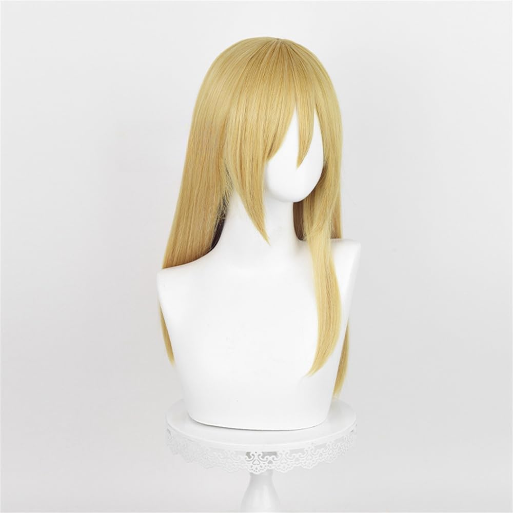 Historia Reiss Cosplay Synthetic Wig 50cm Long Golden Wigs Heat Resistant Hair Wigs