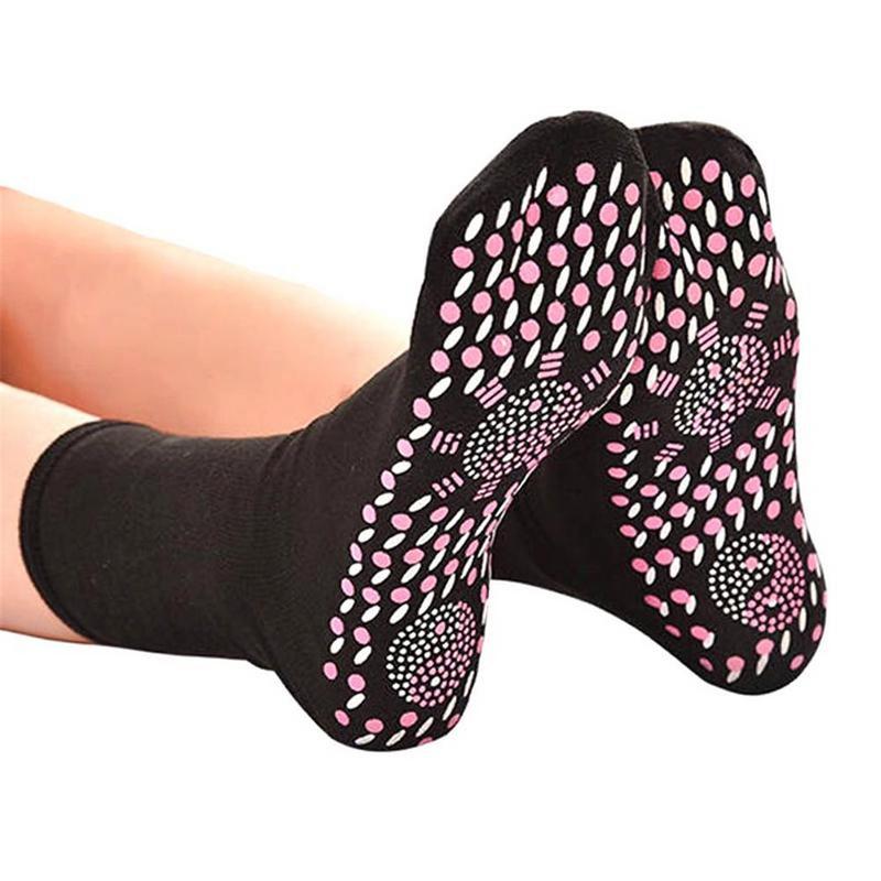 Neue Atmungsaktive Massage Socken Komfortable Turmalin Magnet Therapie Massager Selbst-Heizung Gesundheit Fußpflege Socken